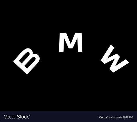 Bmw brand logo car symbol name white design Vector Image