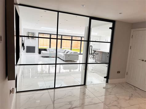 Glass Partitions At Domestic Project Coventry West Midlands T Bar Heritage Style Black