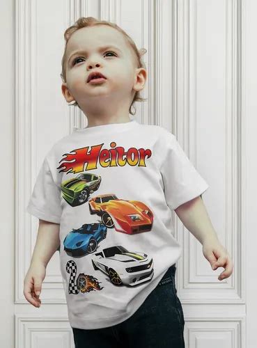 Camiseta Infantil Camisa Hot Wheels Nome Idade Chamas Pe Mercadolivre