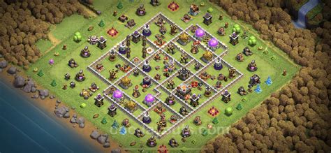 Diseño Para Defensa Ayuntamiento Nivel 11 Copiar Híbrido Coc Th11