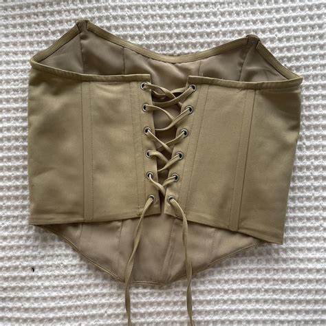 Perfect Stranger Nude Corset Top Worn Once Size Depop