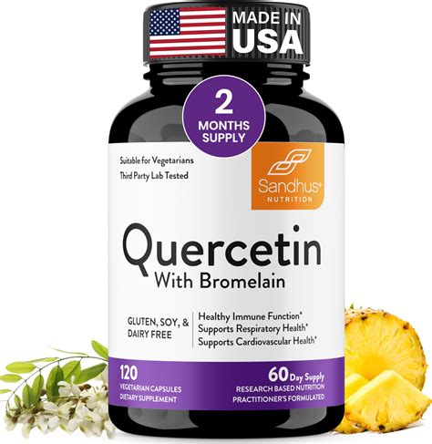 Amazon NOW Foods Quercetin With Bromelain 120 Vegetable