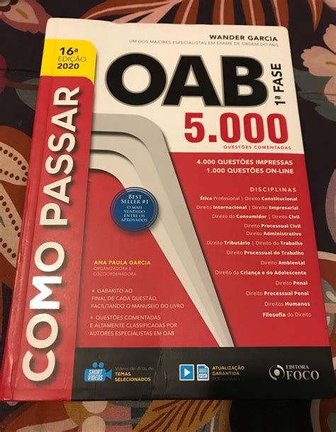 Livro Como Passar Na Oab Fase Quest Es Edi O Livro