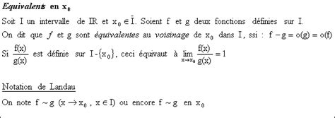 Cours Sur Les Développements Limités Pour La Classe De Deug