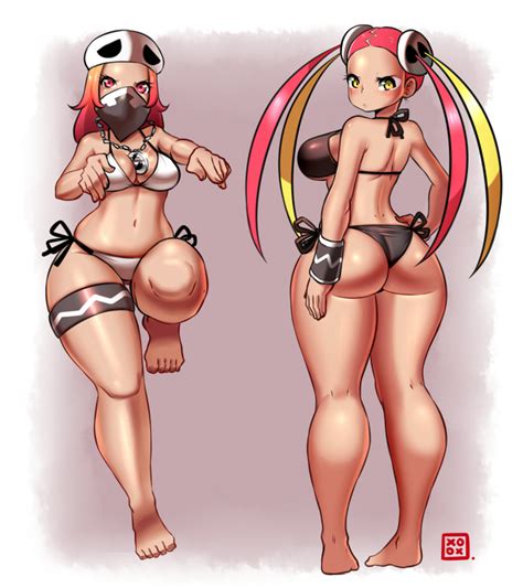 Rule 34 2girls Ass Big Ass Bikini Eye Contact Female Female Only Female Team Skull Grunt Huge