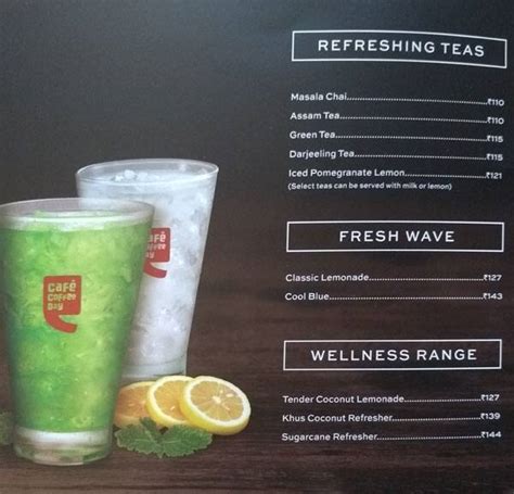 Menu At Caf Coffee Day Dehradun Subhash Rd Inside Hotel City Star