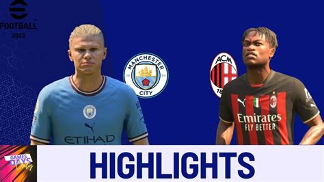 PES Manchester City Vs Milan AC Friendly 18 23 Gameplay YouTube