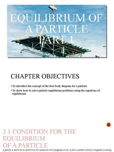 equilibrium   particle part   force continuum mechanics