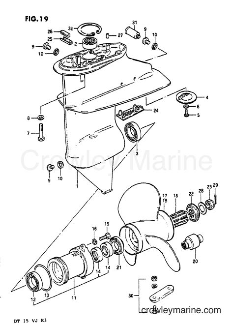 Gear Case Two Stroke Outboard Dt Crowley Marine