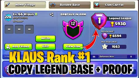 Global Rank 1 Klaus Legend League Base With Link Proof Th15 Best