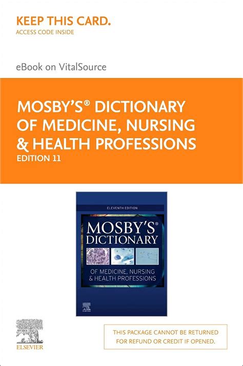 Amazon Mosbys Dictionary Of Medicine Nursing And Health Professions