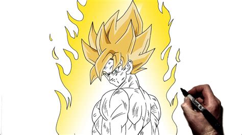 How To Draw Goku SSJ Namek Step By Step Dragonball YouTube