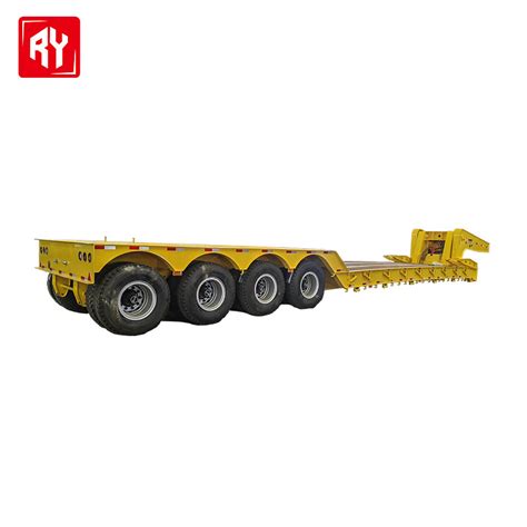 Low Bed Trailer Line Axle Low Bed Trailer Flatbed Trailer