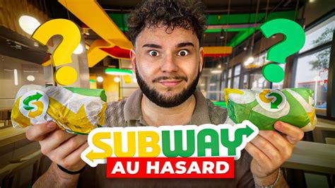 Je Teste Des Compositions Au Hasard Chez Subway On A Une P Pite