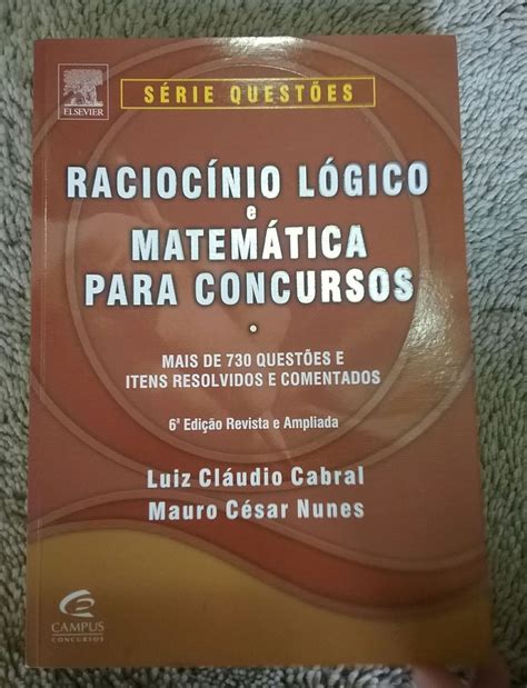 Raciocínio Lógico E Matemática Para Concursos Livro Usado 24464917