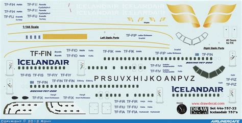 Drawdecal Boeing 757 200 11843 Airlinercafe