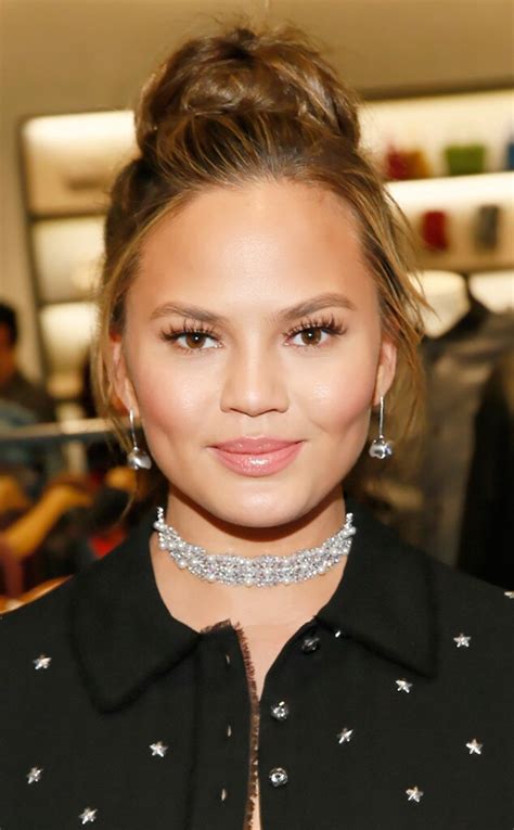 High Bun from Chrissy Teigen's Best Hair Looks | E! News