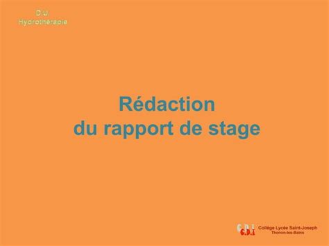 Comment Présenter Son Rapport De Stage Ppt