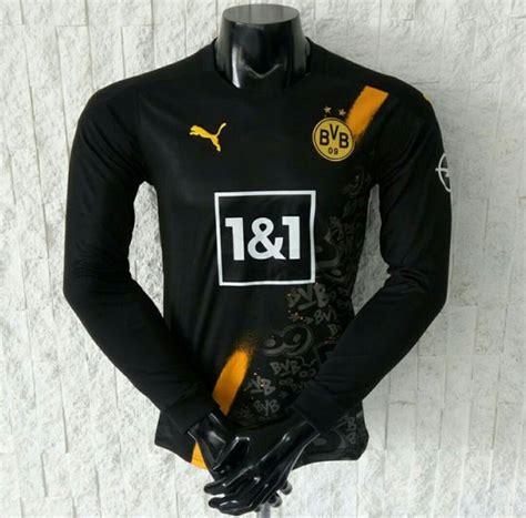 Jual Jersey Baju Kaos Bola Lengan Panjang Long Sleeve Ls Dortmun Away