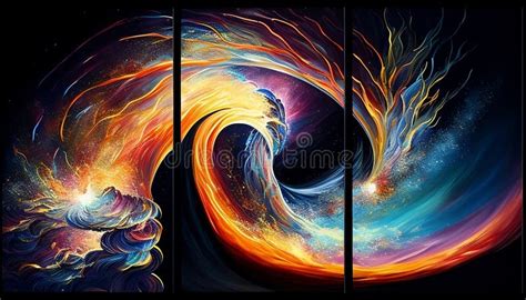 Cosmic Symphony A Celestial Dance Of Light And Color Made With