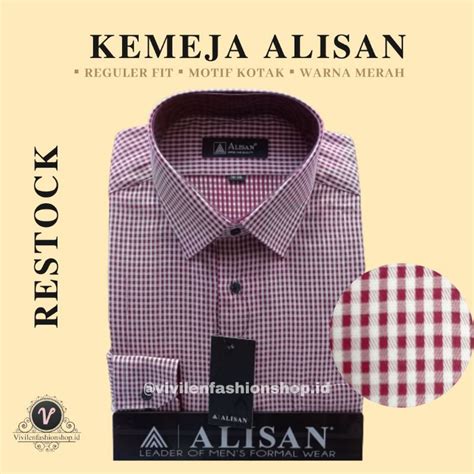 Jual Kemeja Alisan Kotak Baru Reguler Fit Dan Slim Fit Lengan Panjang