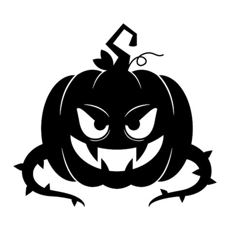 Free Vector Hand Drawn Halloween Pumpkin Silhouette