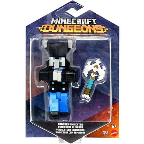 Mattel Minecraft Dungeons Armored Vindicator 4 Inch Action Figure 1 Unit Minecraft Action