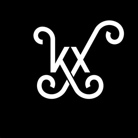 Kx Letter Logo Design On Black Background Kx Creative Initials Letter Logo Concept Kx Letter