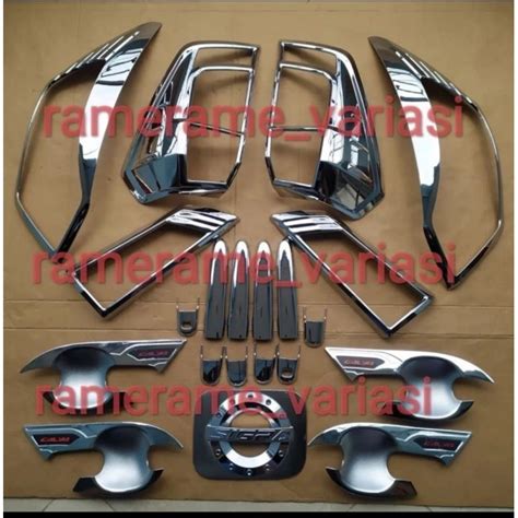 Jual Paket Garnish List Lampu Chrome Depan Belakang Outer Handle Tank