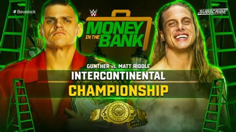 Gunther Vs Matt Riddle Money In The Bank Match Wwe 2k23 Gameplay