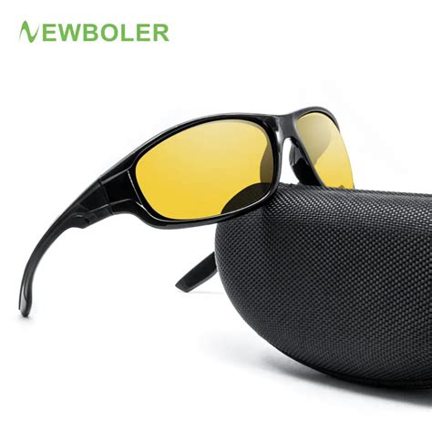 Newboler Polarized Cycling Eyewear Yellow Brown Colored Lenses Men