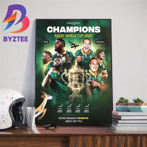 Congratulations to Siya Kolisi And Cheslin Kolbe On Lifting The 2023 Rugby World Cup Wall Decor ...