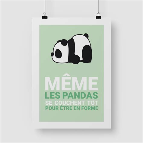 Affiche enfant Même les pandas