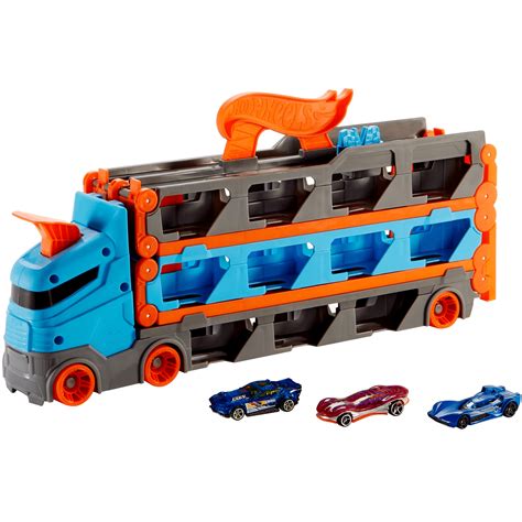 Hot Wheels GVG City Wyścigowy transporter w z samochodami