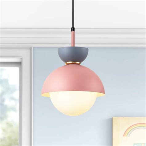 Rrtyo Genna Watt Light Modern Pink Shaded Pendant Light Kitchen