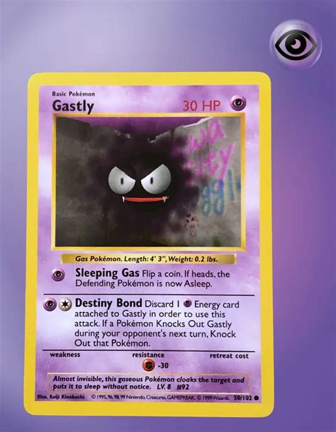 Gastly Base Set Shadowless 50 102 TCG Coleccionistas