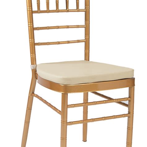 Gold Chiavari Chair Ivory Cushion Elevation Party