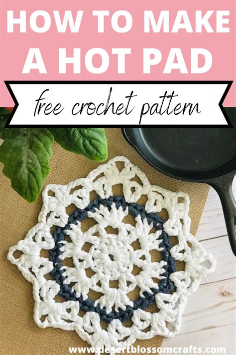 Minute Trivet Hot Pad Crochet Pattern Free Crochet Hot Pads Easy Crochet Patterns