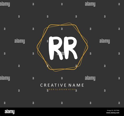 RR Initial Letter Handwriting And Signature Logo A Concept Handwriting