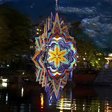 Fonmy Mandala Wind Spinner Lucky Star Worth Gift Indoor Outdoor Garden