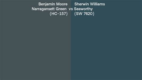 Benjamin Moore Narragansett Green Hc 157 Vs Sherwin Williams