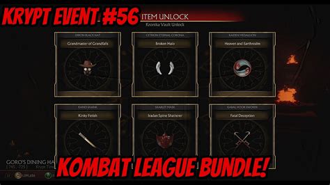 Mk11 Krypt Event 56 Gold Kronika Vault Location Rare Kombat League Gear Bundle [guide