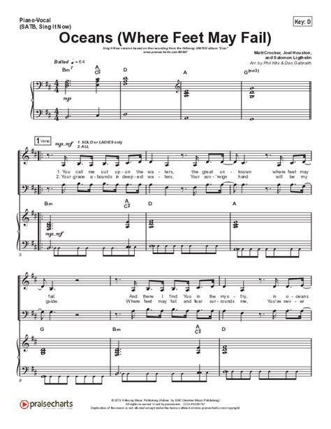 Oceans Where Feet May Fail Sing It Now Sing It Now Sheet Music Pdf