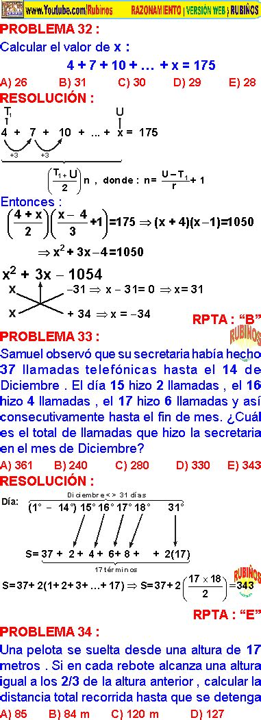 Series Y Sumatorias Problemas Resueltos Operador Sigma De Razonamiento