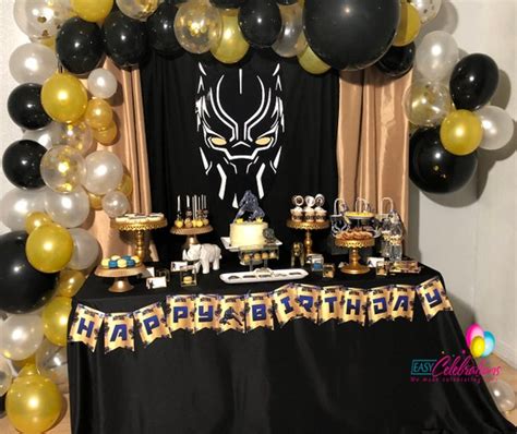 Black Panther Party Black Panther Birthday Party Supplies Plates Tablecloth Superhero Party