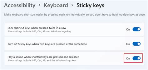 How To Enable Or Disable Keyboard Clicking Sound In Windows