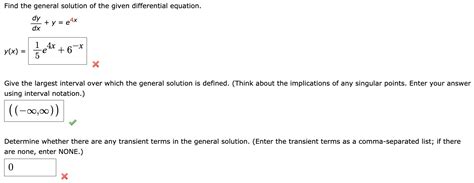 Solved Find The General Solution Of The Given Differential