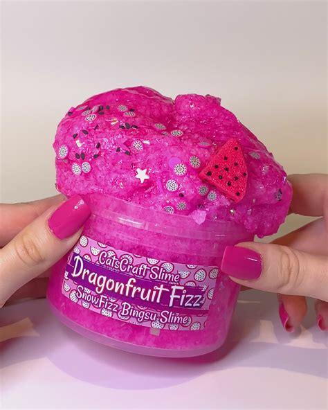 Snow Fizz Bingsu Dragonfruit Fizz Scented Crunchy Slime Asmr With Ch