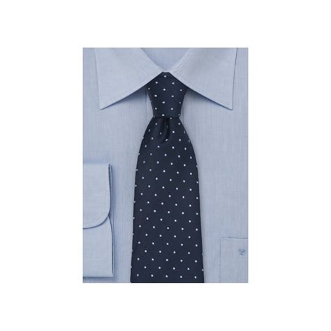 Navy Blue Polka Dot Tie By Chevalier Ties Necktie