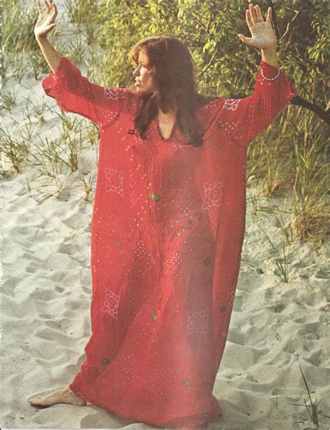 Carly Simon Wearing Red Caftan Standing On The Sand Photo From Circus